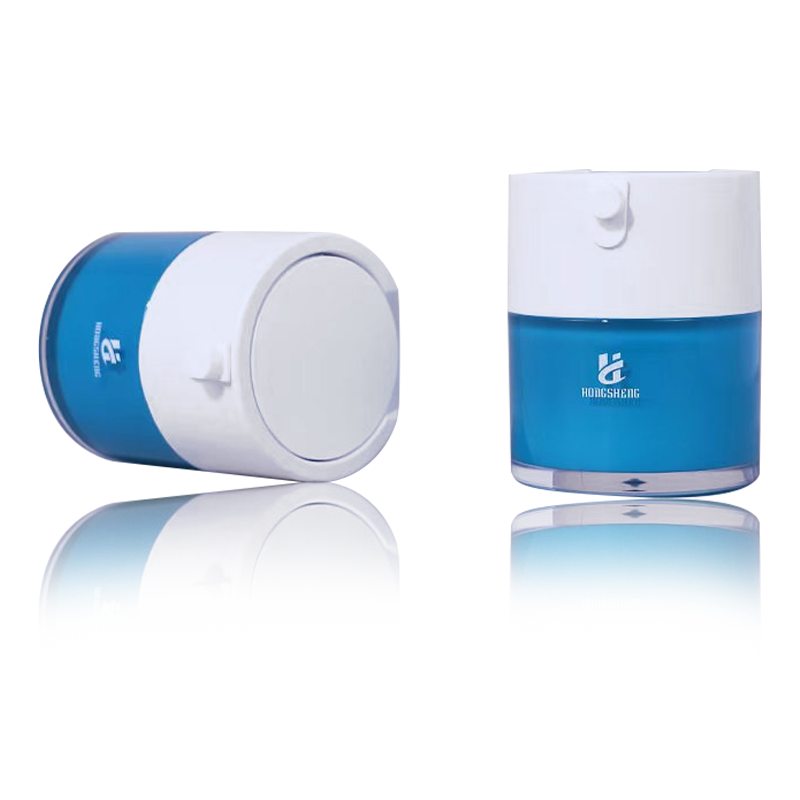 HS-036 Blue 30G 1oz Nhựa Acrylic Mỹ phẩm Jar Hộp đựng Kem Nhựa Serum Jar Cho Mỹ phẩm Và Chăm sóc Da